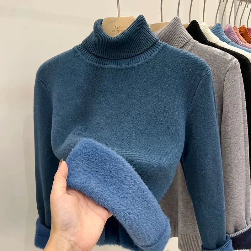 Women Lined Warm Sweater