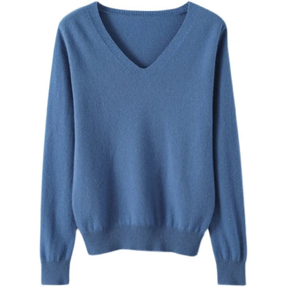 Women Casual V-Neck Warm Sweater