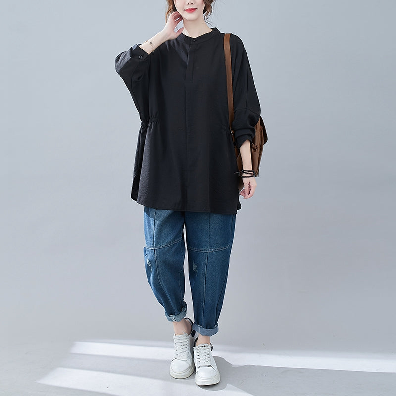 Loose Slimming Blouse For Fat Women