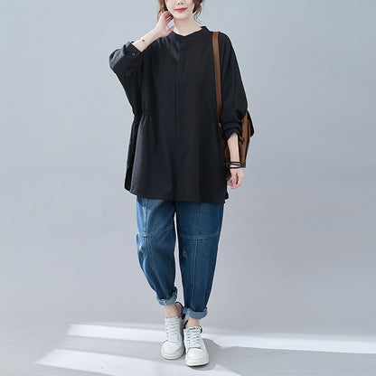 Loose Slimming Blouse For Fat Women